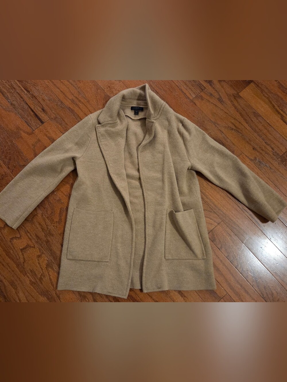 J.Crew Sophie Open-Front Merino Wool  Medium Sweater Blazer